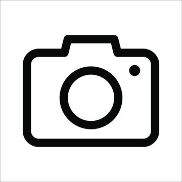 Camera icon, flat photo camera vector spread out. Modern simple snapshot photo sign. Instant Photo Internet Concept. Trendy symbol for website design, web button, mobile app, Logo illustration, on whi