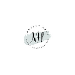NH Beauty vector initial logo