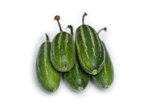 Pointed gourd or potol of Bangladesh  white background