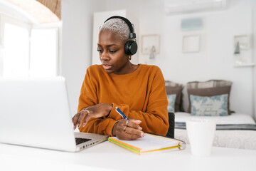 Student doing homework assignment