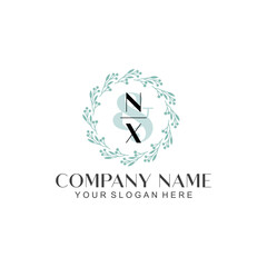 NX Beauty vector initial logo