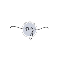 Obraz premium NY signature logo template vector