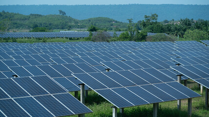 Alternative energy alternatives to green industrial power generators.Innovative outdoor installation of solar panels