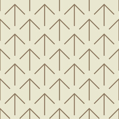 Arrows up geometric vector seamless pattern in beige color - 504553573