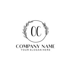 OC Beauty vector initial logo