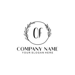 OF Beauty vector initial logo
