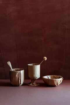 Gift wrap items with kraft paper