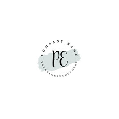 PE Beauty vector initial logo