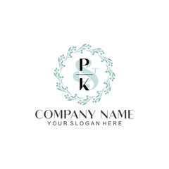 PK Beauty vector initial logo