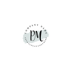 PM Beauty vector initial logo