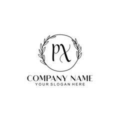 Obraz premium PX Beauty vector initial logo