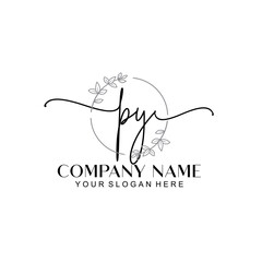 PY signature logo template vector