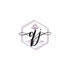 QJ signature logo template vector