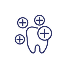 minerals for healthy teeth line icon