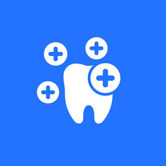 minerals for healthy teeth icon, vector