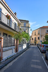 A narrow street in Vietri sul Mare, a village on the Amalfi coast in Italy.