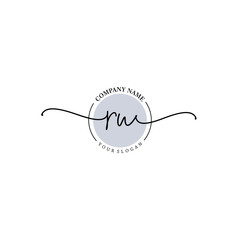 Obraz premium RU signature logo template vector