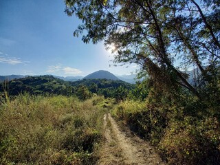 Fototapeta na wymiar Hillside and Mountains of Pampanga, Philippines
