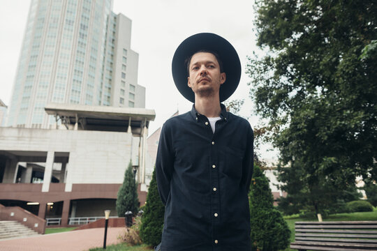 Man in black