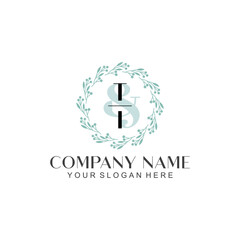TI Beauty vector initial logo