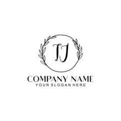 TJ Beauty vector initial logo