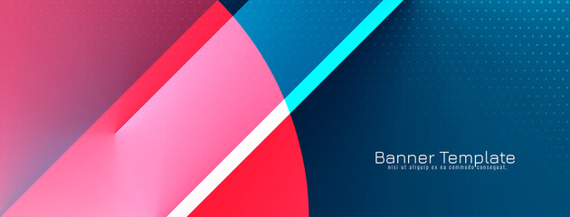Obraz premium Modern elegant geometric business banner template