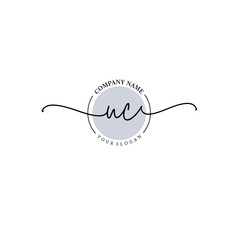 Obraz premium UC signature logo template vector