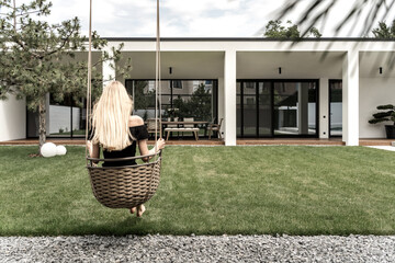 Luxury country house with large lounge terrace