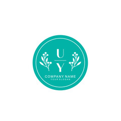 UY Beauty vector initial logo