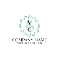 VC Beauty vector initial logo