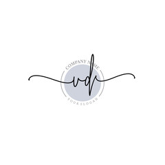 Obraz premium VD signature logo template vector