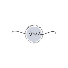 Obraz premium VU signature logo template vector