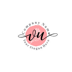 Obraz premium VU signature logo template vector