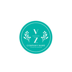 VZ Beauty vector initial logo