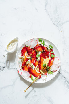 scandinavian Gravadlax, cured salmon