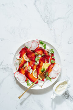 scandinavian Gravadlax, cured salmon