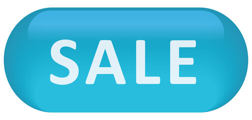 blue sale button icon with text