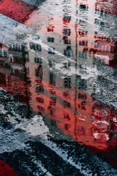 Reflection in the paddle.