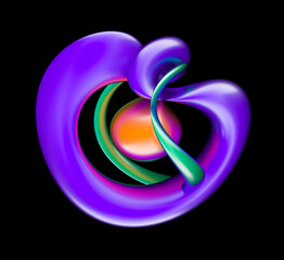 Swirly abstract 3D object