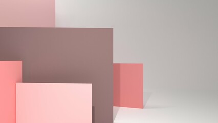 Abstract background. Demonstration podium. Rectangular display stand. 3d render.