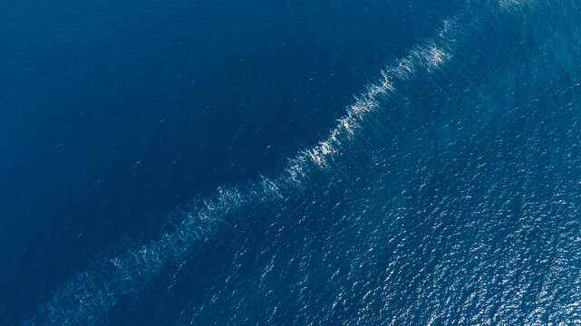 aerial top view of a sea wave