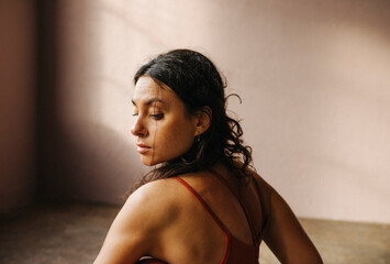 Portrait of Young Woman Doing Yoga 
