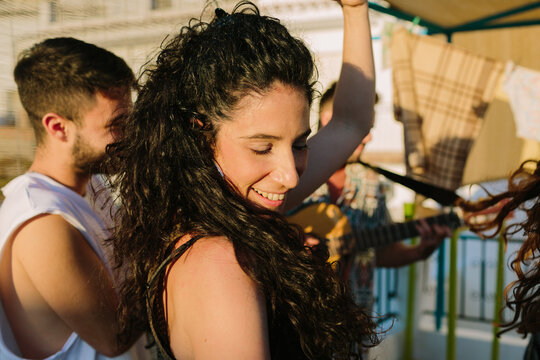 Portrait of an Andalusian woman dancing