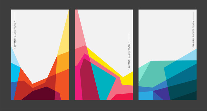 Abstract colorful geometric background for summer poster