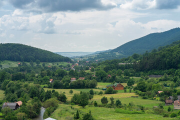Obraz premium Zetea Lake is the only artificial lake of Tarnava Mare river, Romania, summer