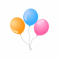 Balloons isolated on white background for your illustration