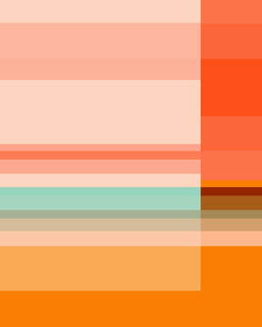 Geometric Pattern In Warm Pink And Orange Colors