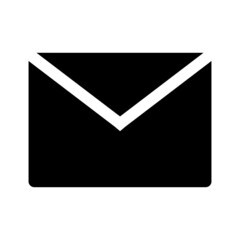 Black solid icon for Message