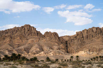 Fototapeta na wymiar views of Selja Gorges mountains -western Tunisia -Gafsa governorate - Tunisia