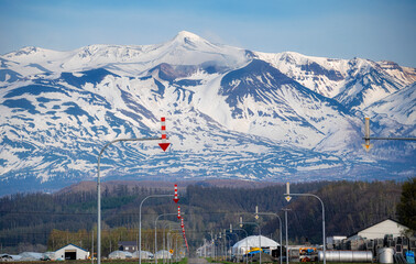 Taisetsu Mountains in Biei Hokkaido, Japan